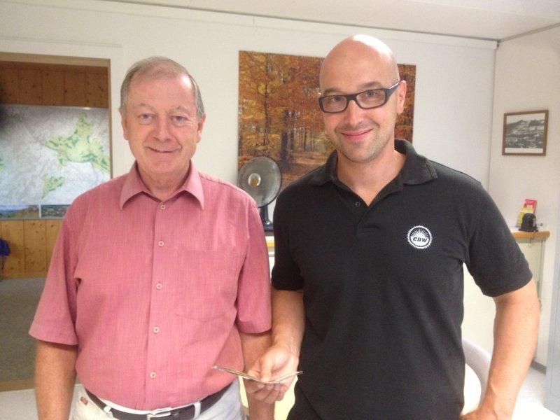 Finanzverwalter Ruedi Lüthi und Paul Kauz vom eow Bike Club